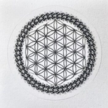 3枚　フラワーオブライフ　ステッカー　