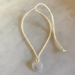 二重リング・トーラスネックレス（SV925 / 可変コイル付き）